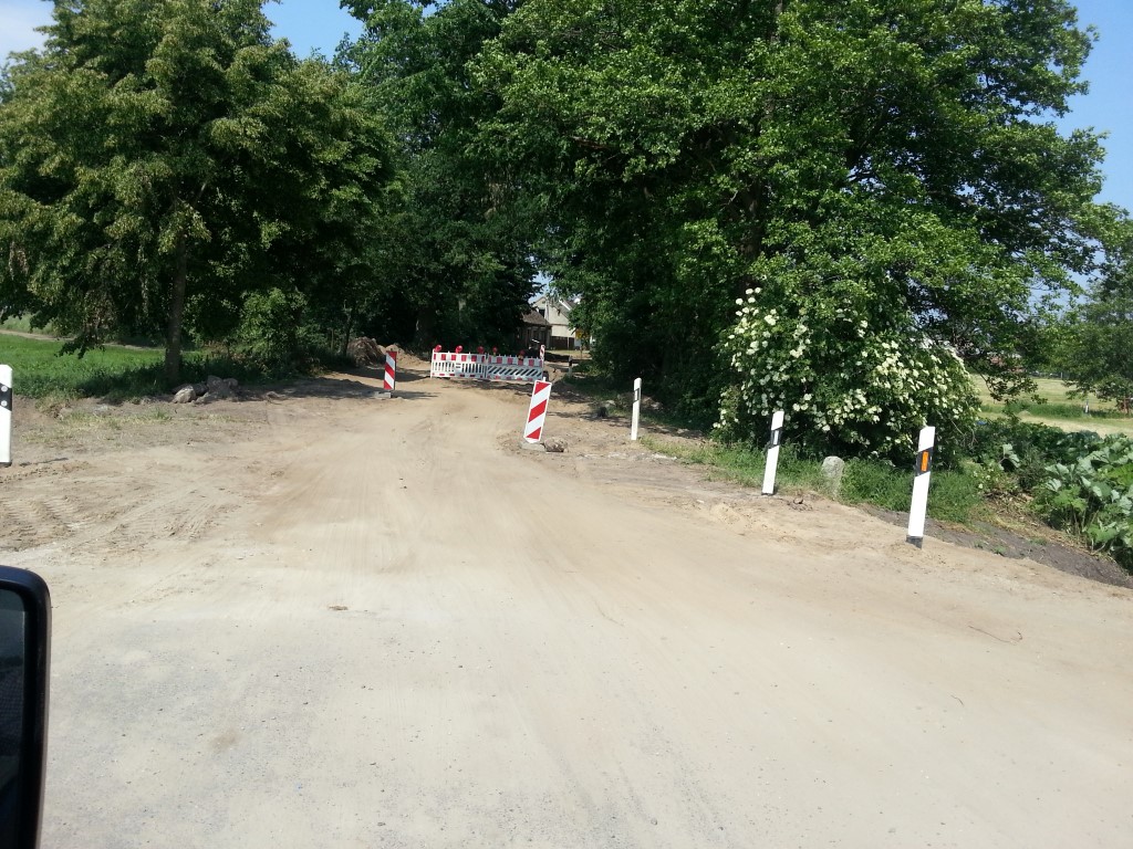 Bauarbeiten Ortseingang Wernikow